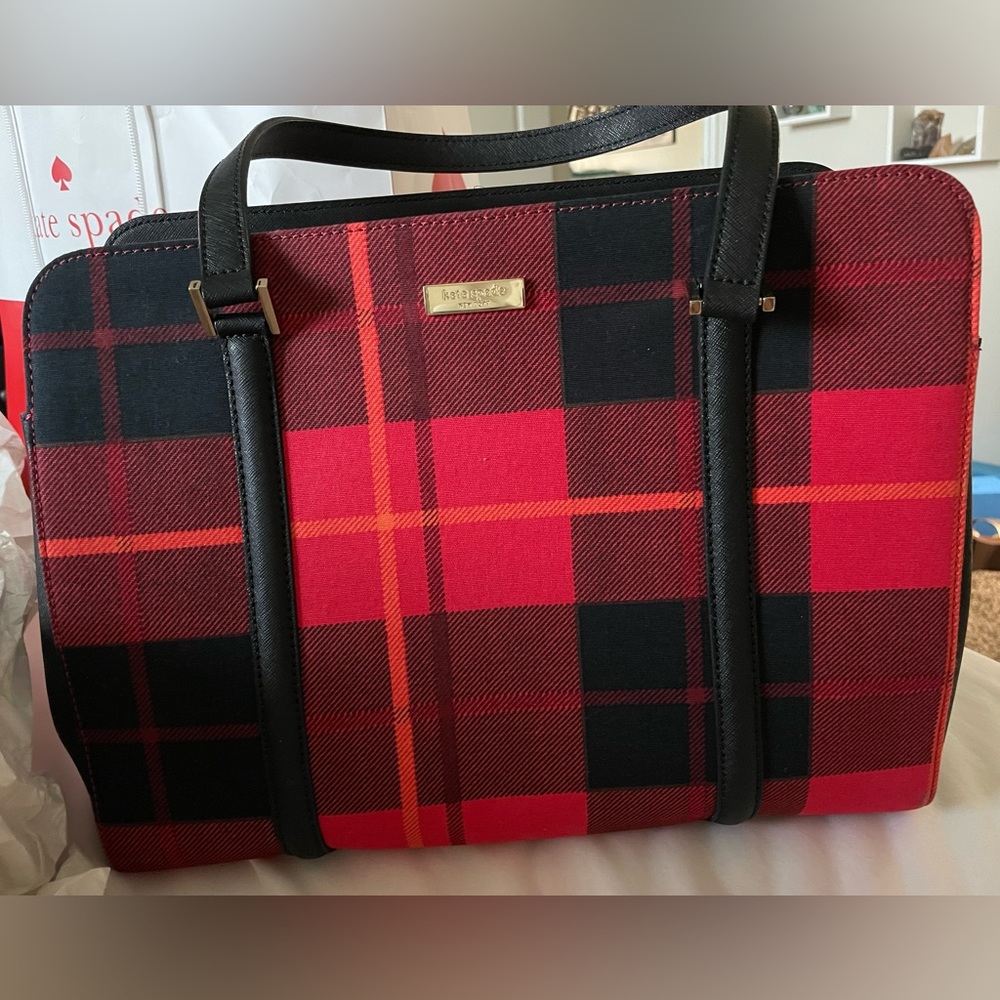 Kate ♠️ plaid tote